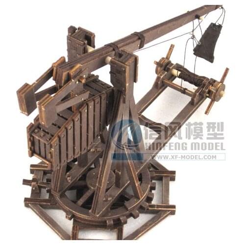 Free shipping Medieval chariots model kits The Age of Empires Trebuchet Wooden Model