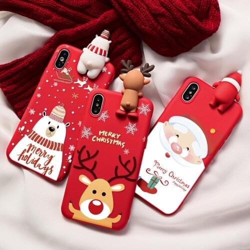 For Huawei Honor 8 8C 8X 9 Youth 9i 9X Pro v9 8 pro Mate10 G10 20 30 Mobile Bag Phone Case Christmas Santa Reindeer Bear Housing