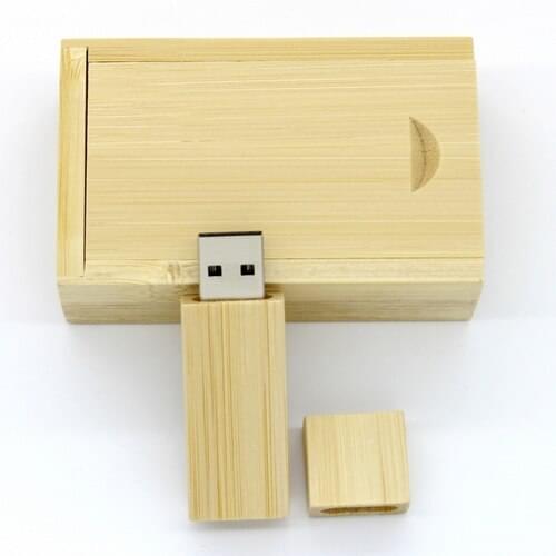 Hot Sale Gift CreativeBamboo Wooden USB Flash Drive Pen Drive Mini USB 3.0 Memory Stick + Box 64GB 8GB 16GB Pendrive 32GB 1TB