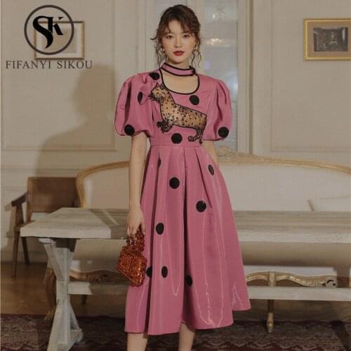 FIFANYI SIKOU Summer Polka Dot Dresses