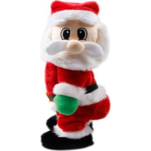 Quality Christmas Ornaments Home Decor Party Decoration Standing Electric Santa Claus Sing Dance Doll Birthday Gifts Toys
