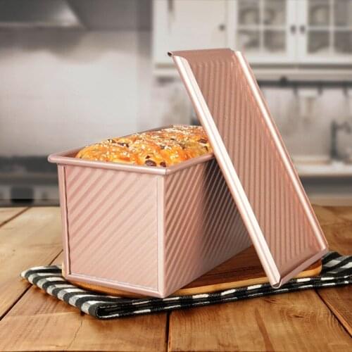 Kitchen Household Carbon Steel Baking Tools Non Stick Toast Mold With Lid Bread Cake Mould