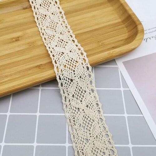 10 Yards Lace Trim Sewing Crochet Lace Ribbon Vintage Assorted Lace Ribbons Roll for DIY Scrapbooking Dollies Wedding Crafts