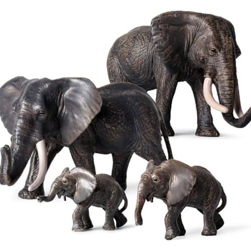 Small Size African Elephant Animal Figure Collectible Toys Wild Animal Action Figures Kids Plastic Cement Toys