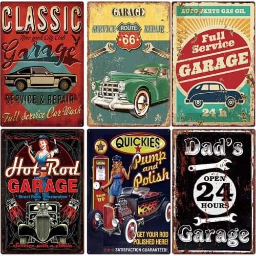 DADS Garage Metal Sign Retro Plaque Bar Club Pub Gas Station Decoration Wall Vintage Poster Home Decor 20x30cm
