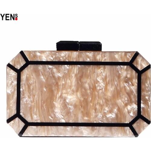 Brand Fashion New Wallet Women Messenger Bag Acrylic Party Prom Luxury Handbag Mini Woman Bags Solid Evening bag Elegant Clutch