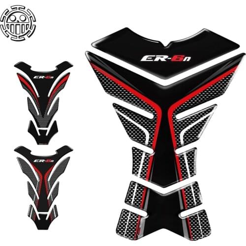 Motorcycle Stickers Tank Pad Sticker Protector Decals Case Carbon-look for Kawasaki ER6N ER-6N Tankpad