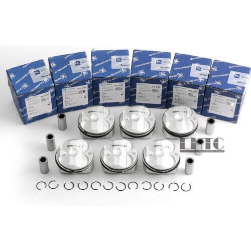 6x Pistons Rings Set Φ82mm For BMW E81 E87 E83 E84 E90 E91 E92 E93 E60 E61 323i 325i 523i 525i 2.5L L6 Naturally aspirated