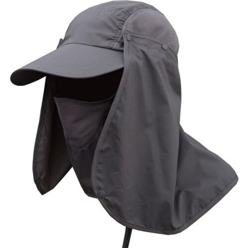 2021 New Men Fishing Hat Outdoor Fishing Cap Uv Protection Adjustable Breathable Sunshade Solid Casual Thermal Woman Fishing Hat