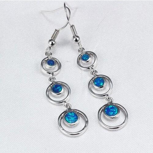 New Design Luxury Blue Opal Earrings Fashion Jewelry Gift ER313