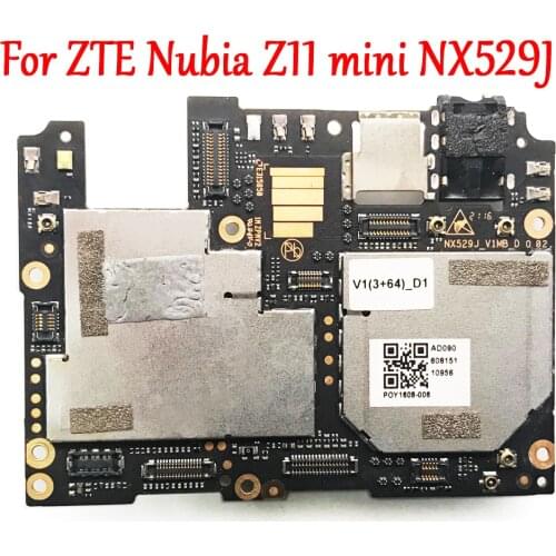 Full Work Original Unlocked Motherboard For ZTE Nubia Z11 mini NX529J Logic Circuit Board Electronic Panel 3GB Ram+64GB Rom