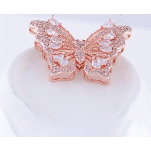 Supplies For Jewelry Bijoux Zircon Butterfly Connectors Charms For Jewelry Making Diy Copper Micro Pave Animal Charms Wholesale