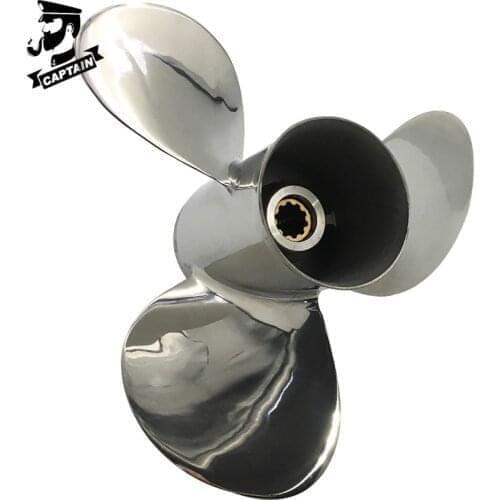 Propeller 9 7/8x12 Fit Yamaha Outboard Engines F25HP 20HP 30 HP Stainless Steel 10 Tooth Spline RH 664-45954-00-EL
