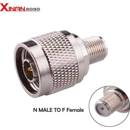 RF Adapter N Male to F Type Female Coaxial Connector Copper