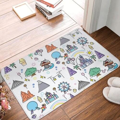 Happiest Place Doormat Carpet Mat Rug Polyester Anti-slip Floor Decor Bath Bathroom Kitchen Bedroom 40x60