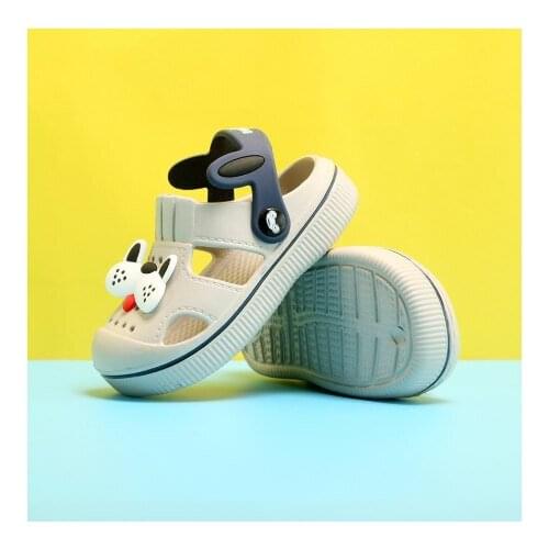 Childrens garden sandals boys and girls cartoon dog outdoor summer beach children flat Eva sole non-slip toddler slippers