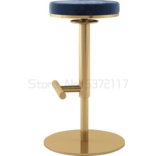 Nordic bar chair net red light luxury household lifting rotating chair modern bar front desk high stool