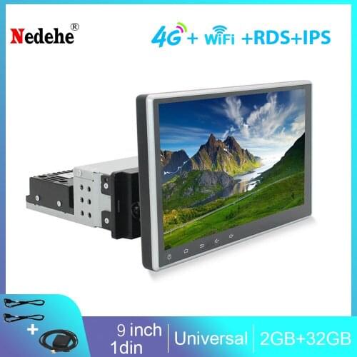 Universal 1 din Android 10.0 Car Multimedia Player Autoradio Stereo Audio 9 inch Touch Screen GPS WiFi Radio Video Player