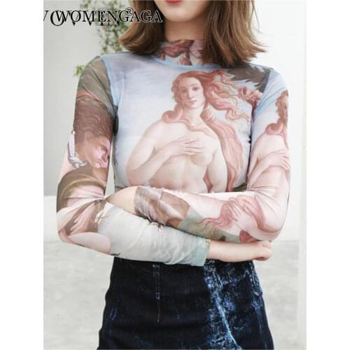 Блузки с принтом WOMENGAGA China At AliExpress