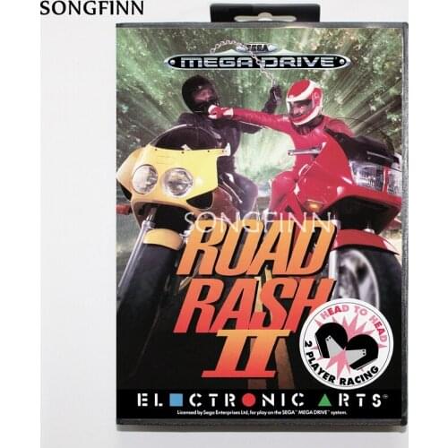 16 bit MD Memory Card With Box for Sega Mega Drive for Genesis Megadrive - Road Rash 2 EU