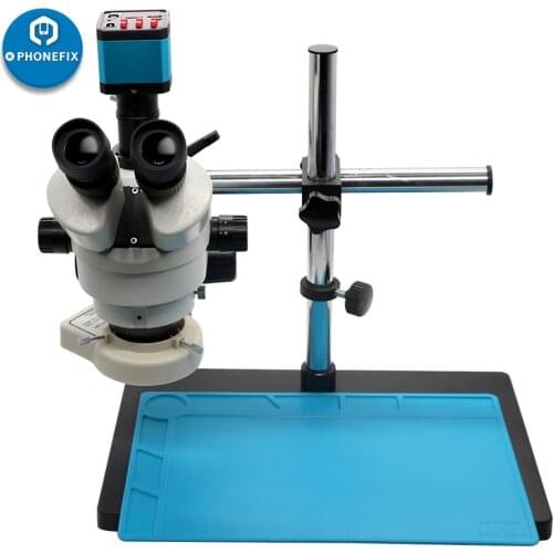 3.5X-90X Trinocular Stereo Microscope PCB Repair Cell Phone microscope PCB Microscope Digital camera microscope