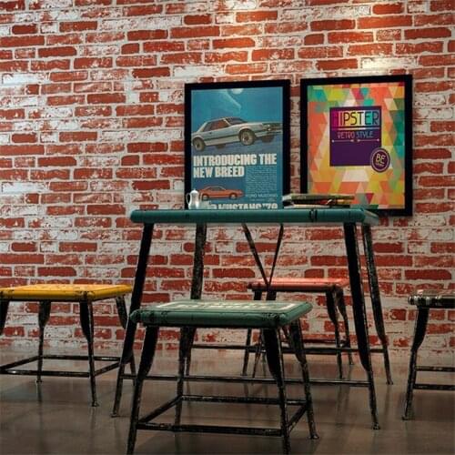 Beibehang 3D Stereo Brick Wallpaper Country Weathered Brick Wallpaper Clothing Store Chinese Restaurant Wallpaper