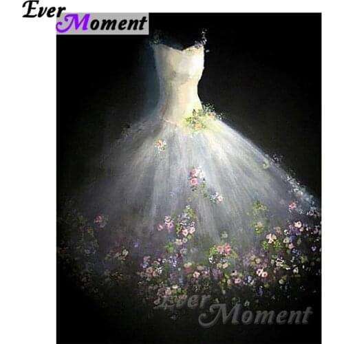 Ever Moment Diamond Embroidery Wedding Dress Diamond Mosaic Full Square Drills Home Decoration Artwork Diamond Painting ASF1114