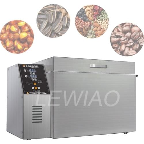 Automatic Electric Cashew Nut Roaster Almond Cocoa Bean Peanut Corn Grain Roasting Machine