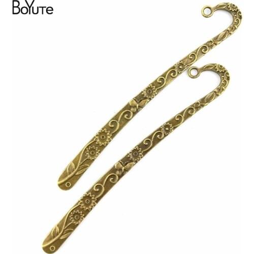 BoYuTe (10 Pieces/Lot) 20*124MM Antique Bronze Plated Zinc Alloy Metal Sunflower Bookmark Diy Jewelry Findings Accessories