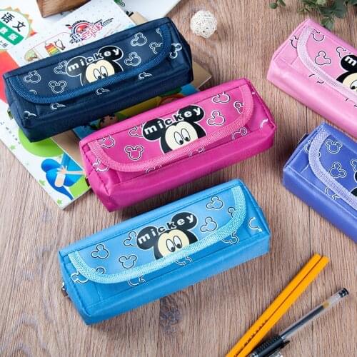 Disney Mickey Minnie children cartoon stationery bag student pencil case large capacity pencil case boys and girls study gifts