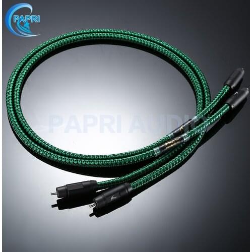 PAPRI MPS M-10R Cable Rhodium Plated RCA Connector Plug 99.99997% OCC Wire For Audio Subwoofer DAC Male To Male Signal Line