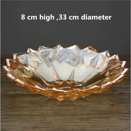 Crystal crafts, fruit trays, snacks and dried fruit trays, home office, restaurant and bar desktop decoration crafts