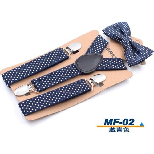 Elastic Boys Gilrs Suspender Bowties Set For Children Wedding Bowties Suspenders Baby Kids Polka Dots Bow Ties Braces Belt