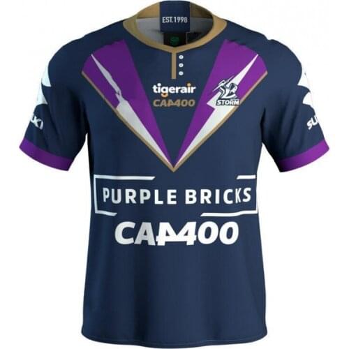 Melbourne Storms Cameron Smith 400 games jersey RUGBY HOME TRAINING SHORTS JERSEY size S--5XL