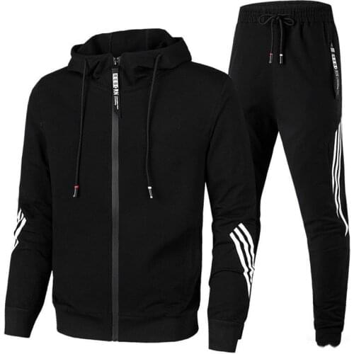 Mens Suit 2021 New High Quality Cotton Training Suit Autumn/Winter New Fashion Sportswear mens casual sports suit