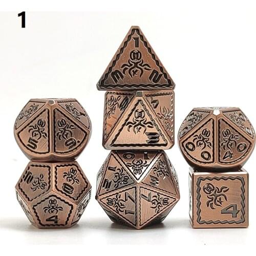 New DND Dice Sets Dados RPG Metal Polyhedral Dice Playing Dobbelstenen D4 D6 D8 D10 D12 D20