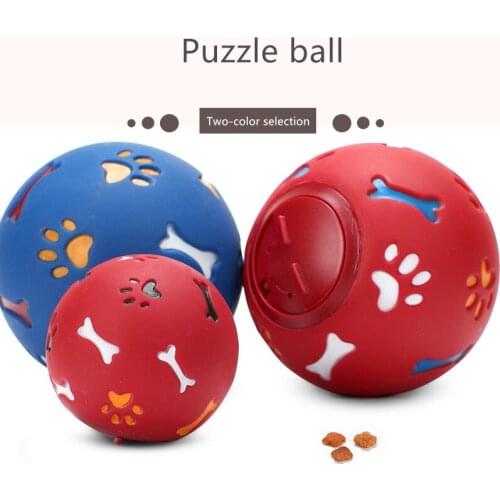 Educational Leaking Food Ball Pet Dog Cat Toys Bite-resistant Rubber IQ Training Toy Interactive Tooth Cleaning Balls Puppy Toys