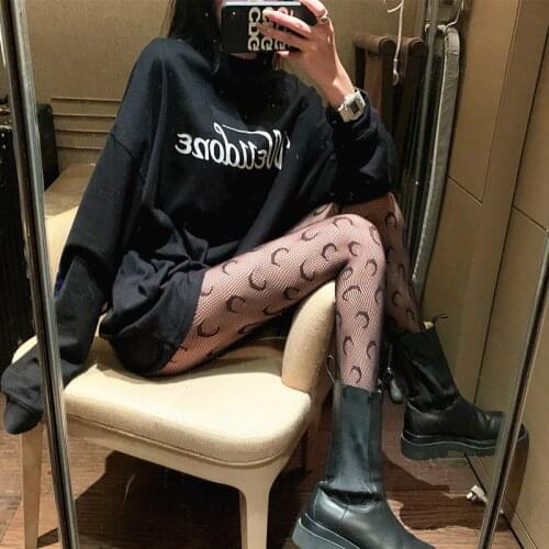 S/S Sexy Womens Tights Classic Moon Pattern Stockings.Ladies Vintage Fishnets Moon Jacquard Pantyhose Female Hosiery.2 Colors