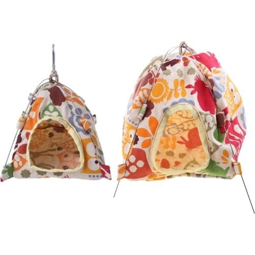 Bird Nest House Bed Parrot Habitat Cave Hanging Tent Parakeet Sleep Hut Hammock