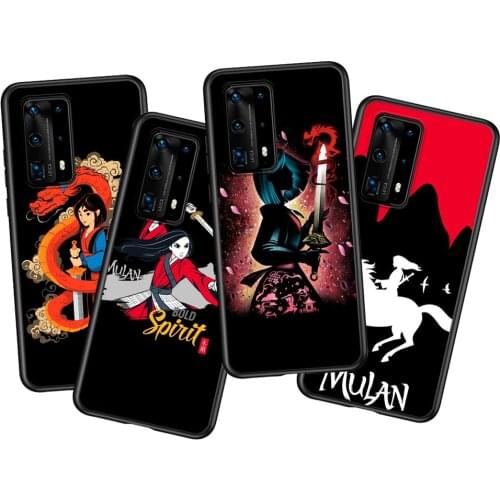 Princess mulan Silicone Cover For Huawei P40 P30 P20 Pro P10 P9 P8 Lite RU E Mini Plus 2019 2017 Soft Phone Case