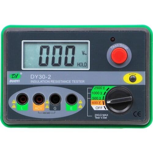 Insulation Resistance Tester Digital Display Megohmmeter 2500V Detector Testing Machine DY30-1