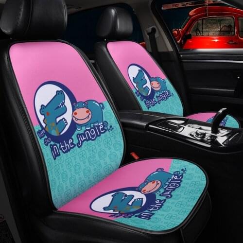 Fabric Car Seat Cover Easy Install Cartoon Auto Cushion Protector Grey god,Blue horse,For BMW,Brown zebra,Yellow panda M3 X30
