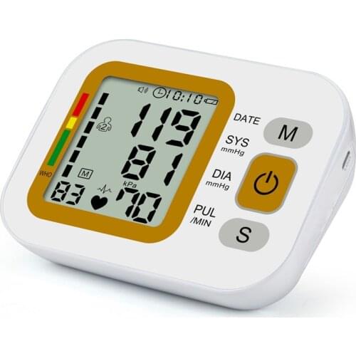Upper arm tonometer electronic blood pressure tester healthcare medical equipment sphygmomanometer high blood pressure monitor