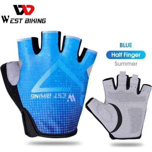 WEST BIKING Summer Cycling Gloves Men Women Breathable MTB Road Bicycle Motorcycle Running Fitness Riding Bike guantes moto