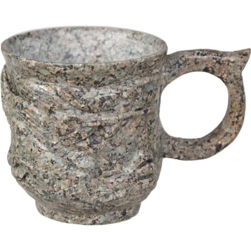 High Quality Health Care Tea Cup WIth Handle Natural Stone Tea Master Cup Creative Home Decor Tea Bowl Accessories