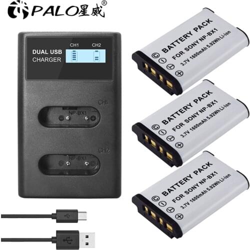 NP-BX1 np bx1 Battery LCD Charger for Sony DSC-RX100 DSC-WX500 IV HX300 WX300 HDR-AS15 X3000R MV1 AS30V HDR-AS300