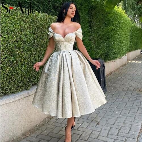 SoAyle Ball Gown Off the Shoulder Pleated Celebrity Dress Prom Dresses Vestidos Party Sweetheart Arabia Fashion