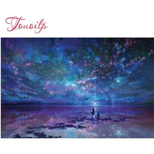 Starry night sky landscape star tree DIY Crystal full 5D diamond painting cross stitch kits art mosaic round square rhinestone
