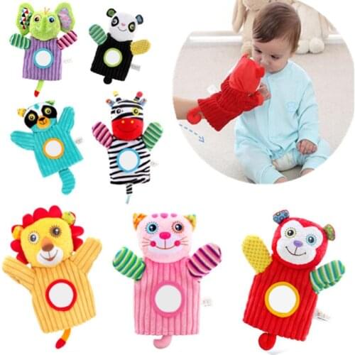 1PCS Big Size Animal Finger Puppet Puppets Hand Dolls Cute Cartoon Animal Doll Plush Toys Child Baby Favor Dolls Kids Toys