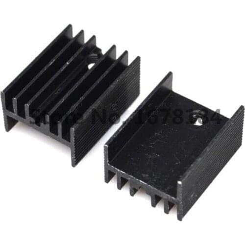 10pcs Aluminium TO-220 Heatsink TO 220 Heat Sink Transistor Radiator TO220 Cooler Cooling black 20*15*10MM